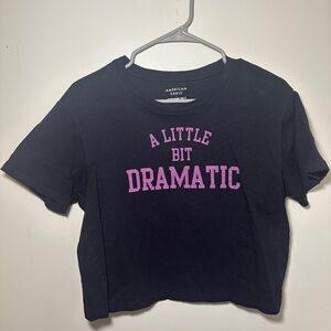 American Eagle X 'Mean Girls' 'A Little Bit Dramatic' Crop Short Sleeve size Med